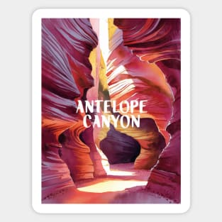 Antelope Canyon Vivid Watercolor Design Sticker